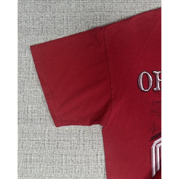 Vintage 1990s Ohio State Buckeyes Large Print Logo Red T Shirt Sz Large TNT Tag - Picture 10 of 10